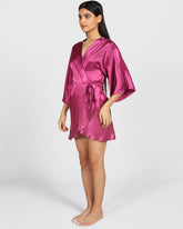 La Senza Sexy Sleep Satin Robe Lingerie ELECTRIC ROUGE / S/M
